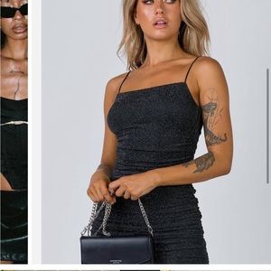 Princess Polly body con sparkle Reeva dress